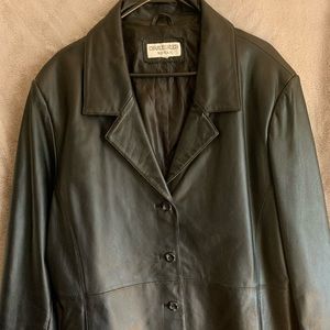 Charles Klein Black Leather Jacket